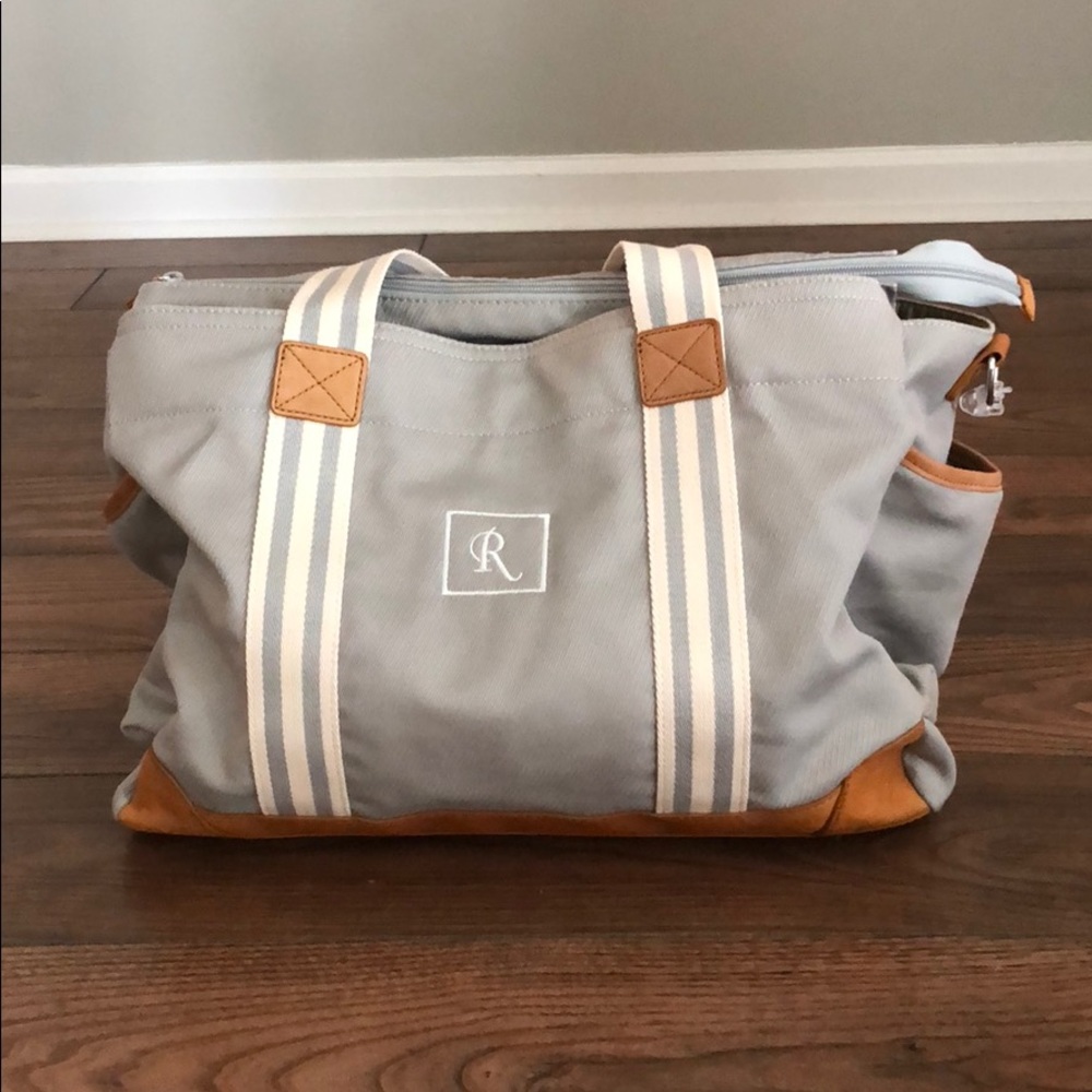 Pottery Barn Gray Diaper Bag